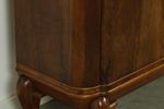 Antiek Jaren 20 Art Deco Notenfineer Vitrinekast