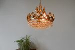 Retro Vintage Hanglamp Hollywoodregency Jaren 60 Goud Kleur