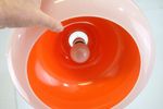 Stunning Orange Plastic Space Age Ufo Lamp - Massive - Belgian Design - 1970