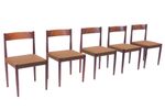 Set Van 5 Teak Deens Design Eetkamerstoelen