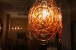 Mid Century Vistosi Murano ‘Spun Sugar’ Lamp Regency Vintage