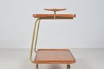 Vintage Serveerwagen Met 2 Afneembare Dienbladen, Jaren '50