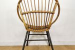 Vintage, Mid Century Boho Rieten Rotan Kinderstoel, Rohé.