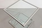Harvink Salontafel Z Klein Model Rvs Glas Bijzettafel ‘80