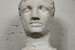 Antieke, Brocante, Romeinse Gipsen Buste
