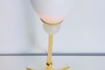 Vintage Tafellamp Messing Albast Lamp Hollywood Regency '70