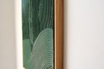 Schilderij Met Textuur "Wild Sea" Groen + Houten Lijst | 40 X 50 Cm
