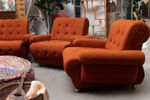 Hoekbank En Fauteuils Set | Terracotta