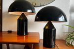 Set Metalen Design Tafellampen Zwart   Atollo Oluce Stijl