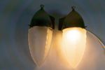 Gispen Giso Holland - Wandlamp - Amsterdamse School - Set (2) - Glas - Nikkel - 3E Kwart 20E Eeuw