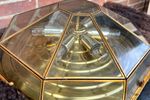 Deknudt Lusterie Plafondlamp Plafonierre Kirstelglas Koper Goud Hollywood Regency Art Deco Design