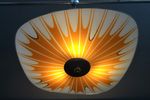 Zukov Ceiling Lamp In Orange Gold And White 1960S