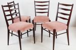 4 X Roze Pastoe Stoelen | Spijlenstoelen Roze