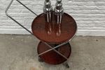 Vintage Serveerwagen - Barcart 2 Ronde Bladen | Jaren ‘60