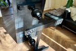 Prachtige Salontafel Met Groen Marmeren Blad.