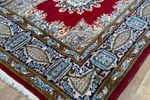 Handgeknoopt Kerman Rood Vloerkleed 115X132Cm Perzisch Tapijt