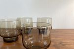 Set Van 4 Vintage Rookglas Glazen Uit Frankrijk
