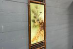 Beschilderd Glazen Paneel In Bamboe Frame Iii