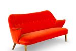 Deense Design Oranje Vintage Sofa Gemaakt Door Cfc Silkeborg, 1960S