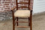 Vintage Houten Kinderstoel Riet Rotan