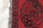 Tl61 Tapijtje Perzisch Kleedje Afghaans Dieprood Zwart 89/65