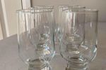 Vintage Handmade Set V 6 Chunky Water Glazen