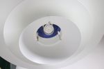 Vintage Witte Deense Hanglamp Van Form Light,1960 Denemarken.