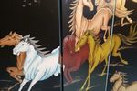 Japans Kamerscherm Paarden Thema