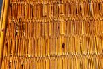 Engelse Victoriaanse Periode Bamboe & Rotan Tafel Met Découpage