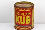 Kleurrijk Vintage Kub Bouillon Blik 1930'S Verzamelitem 23Cm