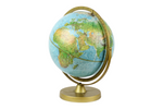Sixties Gyroscopische Wereldbol Globe Met Reliëf Reader’S Digest 40Cm