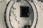 Vintage Antieke Kuif Spiegel Facet Geslepen Rococo-Stijl