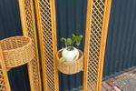 Vintage Kamerscherm Plantenstandaard Rotan Bamboe