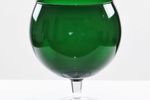 Grote Vintage Groene Glazen ‘Brandy Glass’ Vaas Beker Mond Geblazen 26Cm