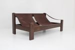 Vintage Brutalist Leren Sofa Leolux