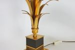 Regency Messing Palmblad Tafellamp Sciolari '60 Mid Century