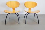 Set 2 Vintage Ikea Plywood Fauteuil Eames Chair '90 Design