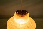 Messing Lamp LFsem Gestreepte Glas Hanglamp – Vintage Industriële Plafondlamp, E27 Fitting, Messing/zwart, 13-30 Cm Loft Stijl Lamp