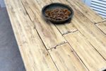 Prachtige Lange Eiken Wagonplanken Eettafel 282 Cm