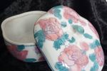 Vintage Chinees Porselein Pompoen Vorm Decoratie Potje Met Deksel