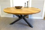 Prachtige Lange Eiken Wagonplanken Eettafel 282 Cm
