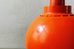 Orange Vintage Hanglamp ‘Minisol’ Van Nordisk Solar Ontworpen Door K. Kewo
