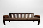 Vintage Wengé And Leather Sofa By Martin Visser For Spectrum The Netherlands, 1960'S