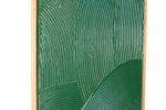 Schilderij Met Textuur Groen "Wild Sea" + Houten Lijst | 40X50 Cm