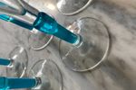 5X Champagneglas /Glazen Memphis Stijl
