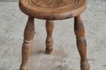 Oude Kruk Sidetable 3 Poot Eikenhout