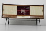 Vintage Formica Dressoir Met Schuifdeuren
