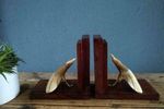 Vintage Art Deco Boekensteunen, Vogels Uit Hoorn