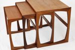 Elegante Set Nesttafels Teak Hout G-Plan Quadrille Vintage Design 1960S