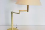 Vintage Leeslamp Messing Verstelbaar Design Tafellamp Brass